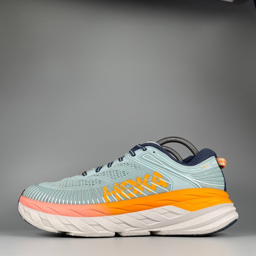 Hoka One One Bondi 7 Women's Size 9.5 Blue Haze Running Shoes Athletic Sneakers - Picture 1 of 10
